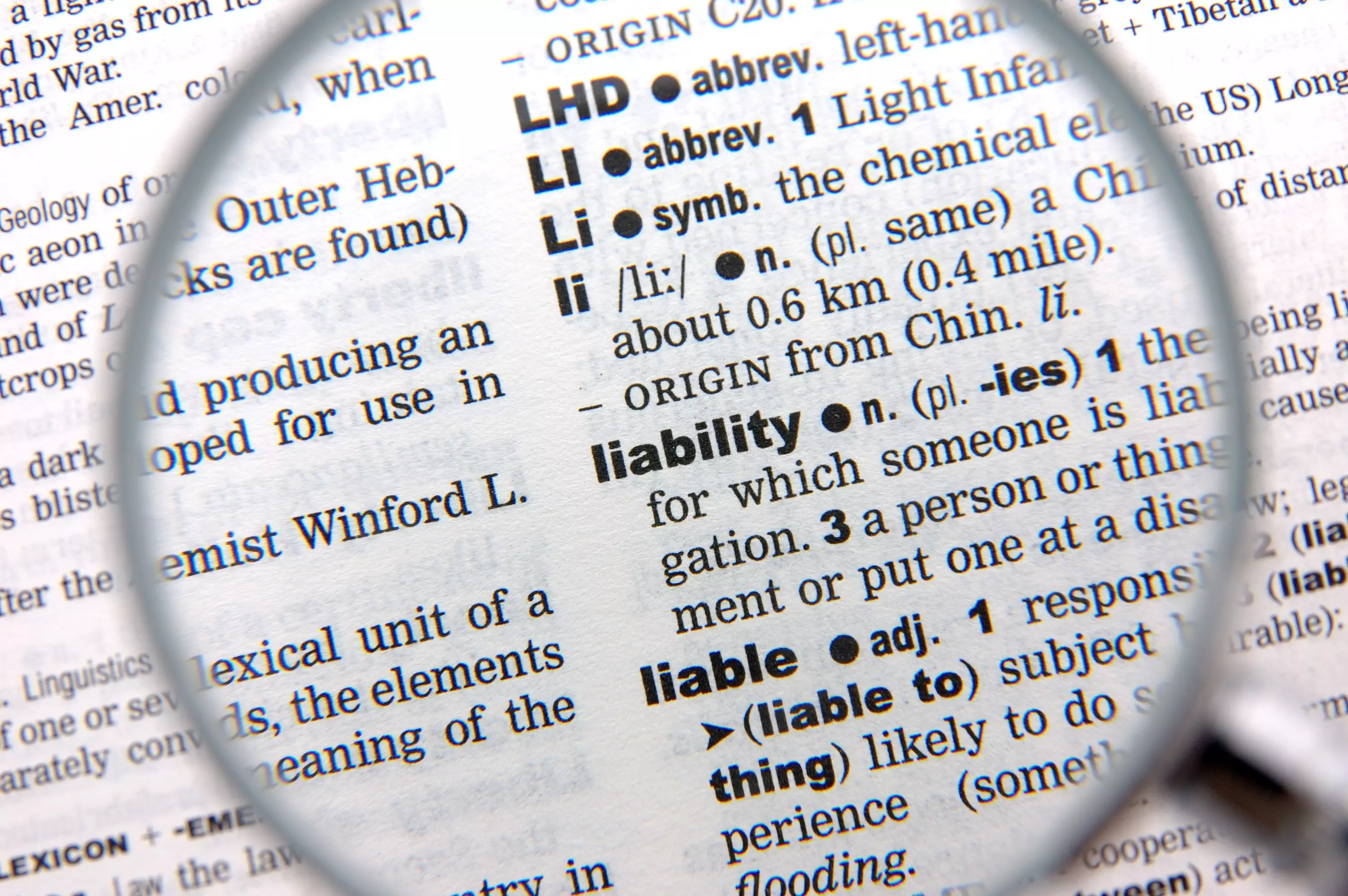 liability definition in a dictionary